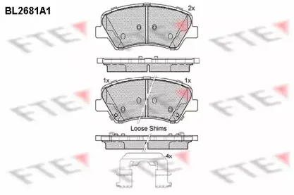 Комплект тормозных колодок, дисковый тормоз FTE купить