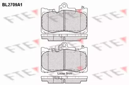 Комплект тормозных колодок, дисковый тормоз FTE купить