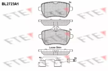Комплект тормозных колодок, дисковый тормоз FTE купить