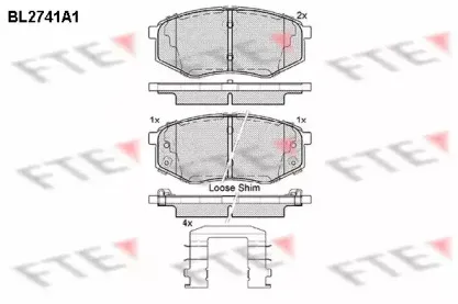 Комплект тормозных колодок, дисковый тормоз FTE купить