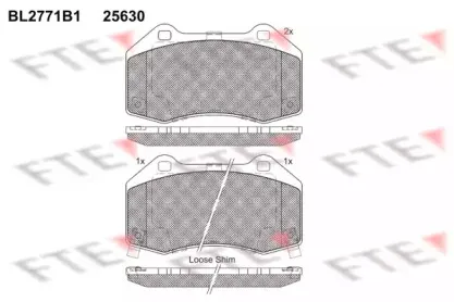 Комплект тормозных колодок, дисковый тормоз FTE купить