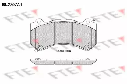 Комплект тормозных колодок, дисковый тормоз FTE купить