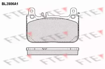 Комплект тормозных колодок, дисковый тормоз FTE купить