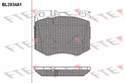 Комплект тормозных колодок, дисковый тормоз FTE купить