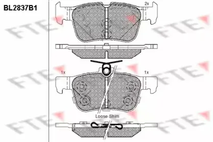 Комплект тормозных колодок, дисковый тормоз FTE купить