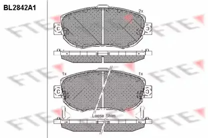 Комплект тормозных колодок, дисковый тормоз FTE купить