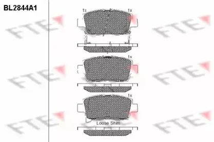 Комплект тормозных колодок, дисковый тормоз FTE купить