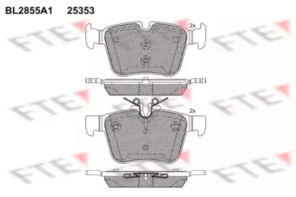 Комплект тормозных колодок, дисковый тормоз FTE купить