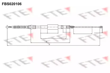 Трос, стояночная тормозная система FTE купить