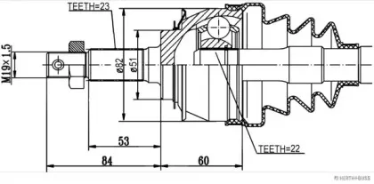 Шарнирный комплект, приводной вал HERTH+BUSS JAKOPARTS купить