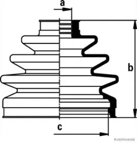 Пильник ШРКШ гумовий + змазка HERTH+BUSS JAKOPARTS купить
