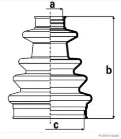 Комплект пылника, приводной вал HERTH+BUSS JAKOPARTS купить