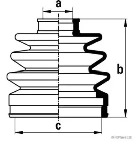 Комплект пылника, приводной вал HERTH+BUSS JAKOPARTS купить