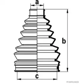 Пильник полімерний ШРКШ зі змазкою та металевим кріпленням HERTH+BUSS JAKOPARTS купить