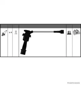 Комплект проводов зажигания HERTH+BUSS JAKOPARTS купить