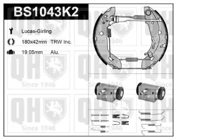 Комплект тормозов, барабанный тормозной механизм QUINTON HAZELL купить