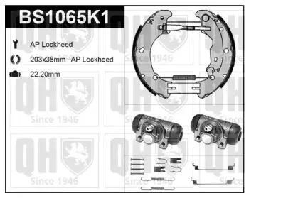 Комплект тормозов, барабанный тормозной механизм QUINTON HAZELL купить