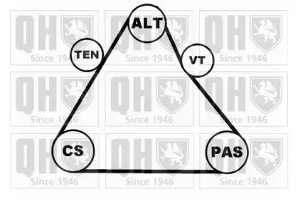 Поликлиновой ременный комплект QUINTON HAZELL купить