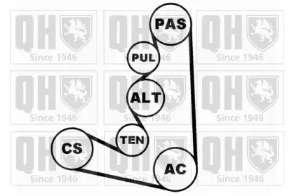Поликлиновой ременный комплект QUINTON HAZELL купить