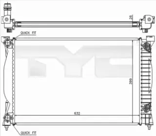 Радиатор, охлаждение двигателя TYC купить