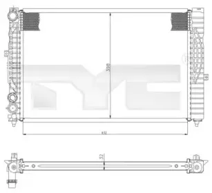Радиатор, охлаждение двигателя TYC купить