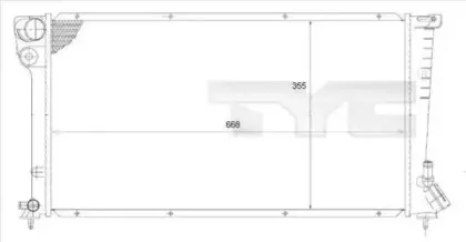 Радиатор, охлаждение двигателя TYC купить