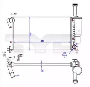 Радиатор, охлаждение двигателя TYC купить