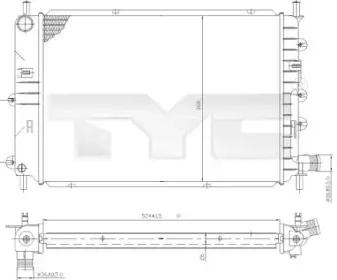 Радиатор, охлаждение двигателя TYC купить