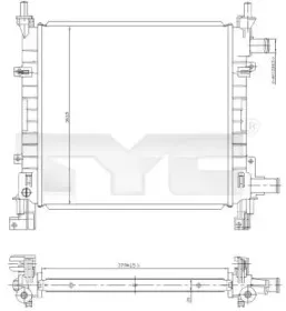Радиатор, охлаждение двигателя TYC купить