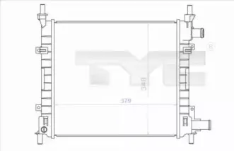 Радиатор, охлаждение двигателя TYC купить