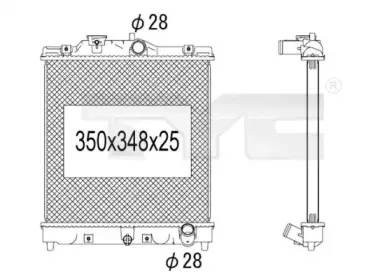 Радиатор, охлаждение двигателя TYC купить