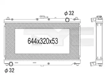 Радиатор, охлаждение двигателя TYC купить