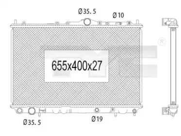 Радиатор, охлаждение двигателя TYC купить
