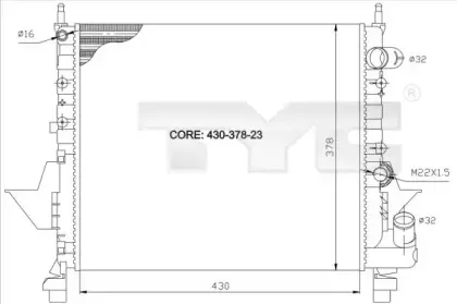 Радиатор, охлаждение двигателя TYC купить