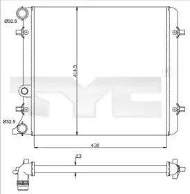 Радиатор, охлаждение двигателя TYC купить