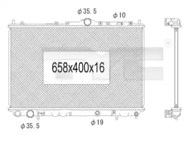 Радиатор, охлаждение двигателя TYC купить