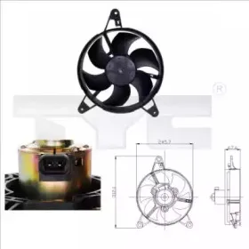 Вентилятор, охлаждение двигателя TYC купить