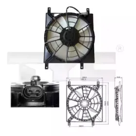 Вентилятор, охлаждение двигателя TYC купить