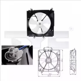 Вентилятор, охлаждение двигателя TYC купить