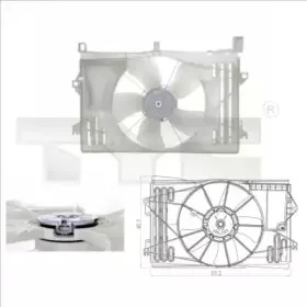 Вентилятор, охлаждение двигателя TYC купить