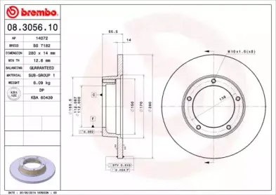Тормозной диск BREMBO купить