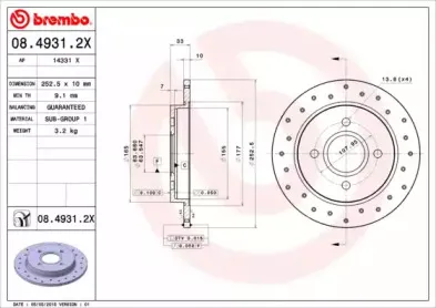 Тормозной диск BREMBO купить
