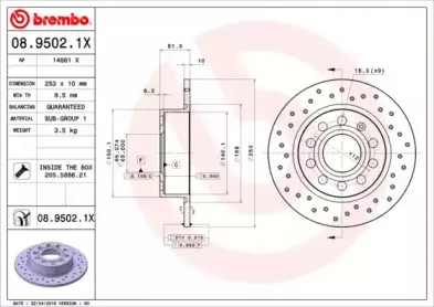 Тормозной диск BREMBO купить
