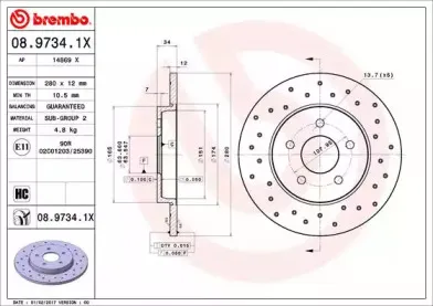 Тормозной диск BREMBO купить