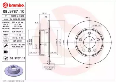 Тормозной диск BREMBO купить