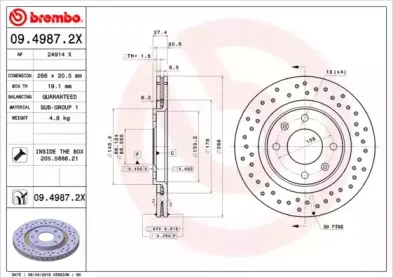 Тормозной диск BREMBO купить