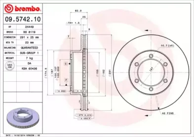 Тормозной диск BREMBO купить