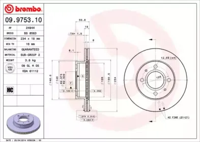 Тормозной диск BREMBO купить