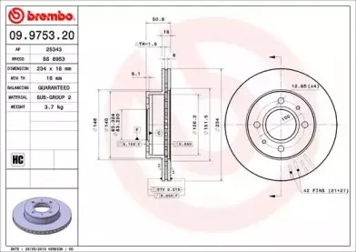 Тормозной диск BREMBO купить