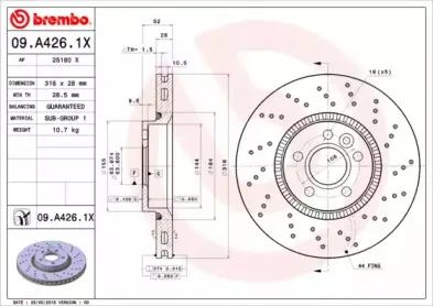 Тормозной диск BREMBO купить